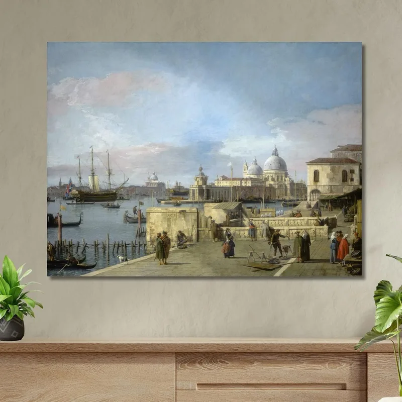 Entrée Au Grand Canal Depuis Le Molo Canaletto