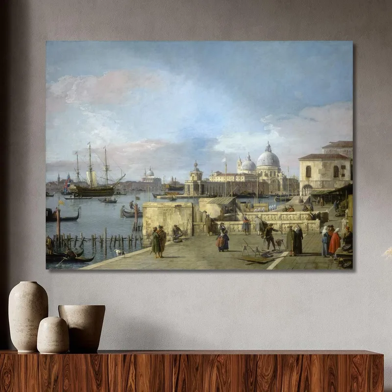 Entrée Au Grand Canal Depuis Le Molo Canaletto
