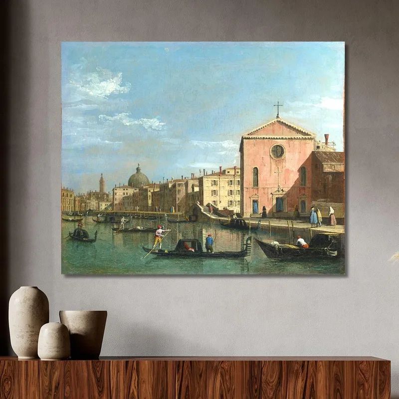 Der Canale Grande Gegenüber Von Santa Croce Canaletto
