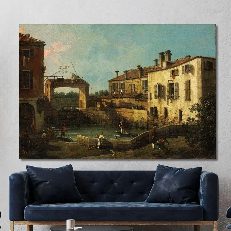 Schleuse Bei Dolo Canaletto