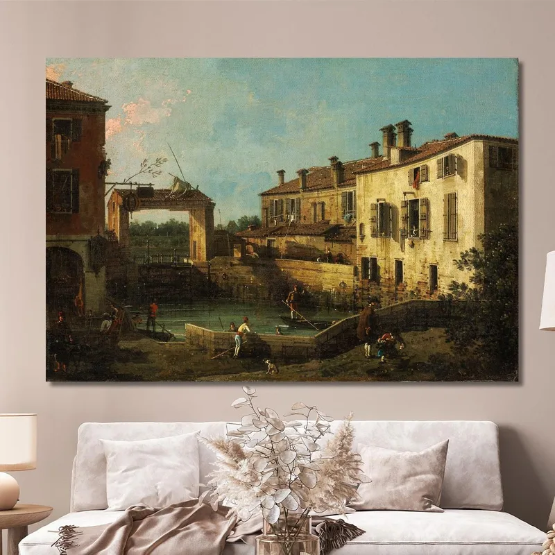 Schleuse Bei Dolo Canaletto