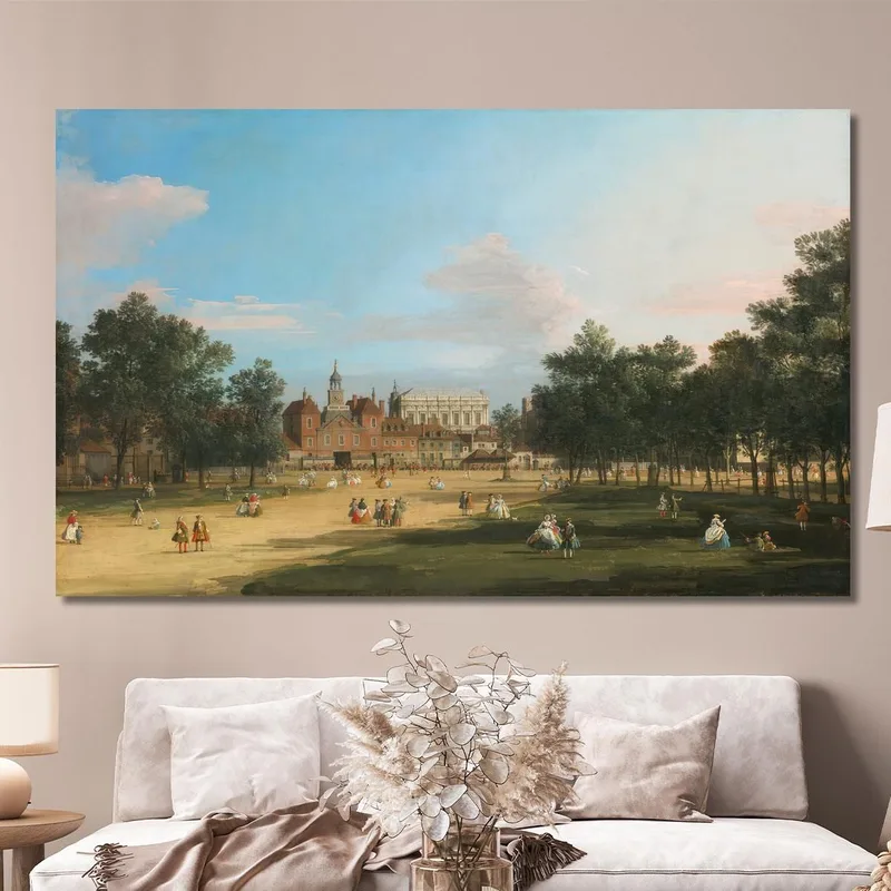 Une Vue Sur Les Old Horse Guards Et La Salle De Banquet Whitehall Vue Depuis Le Parc St. James Canaletto