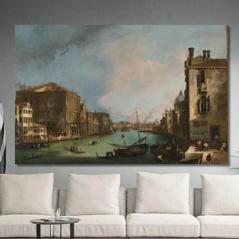 El Gran Canal De Venecia Con El Palazzo Corner Ca Grande Canaletto