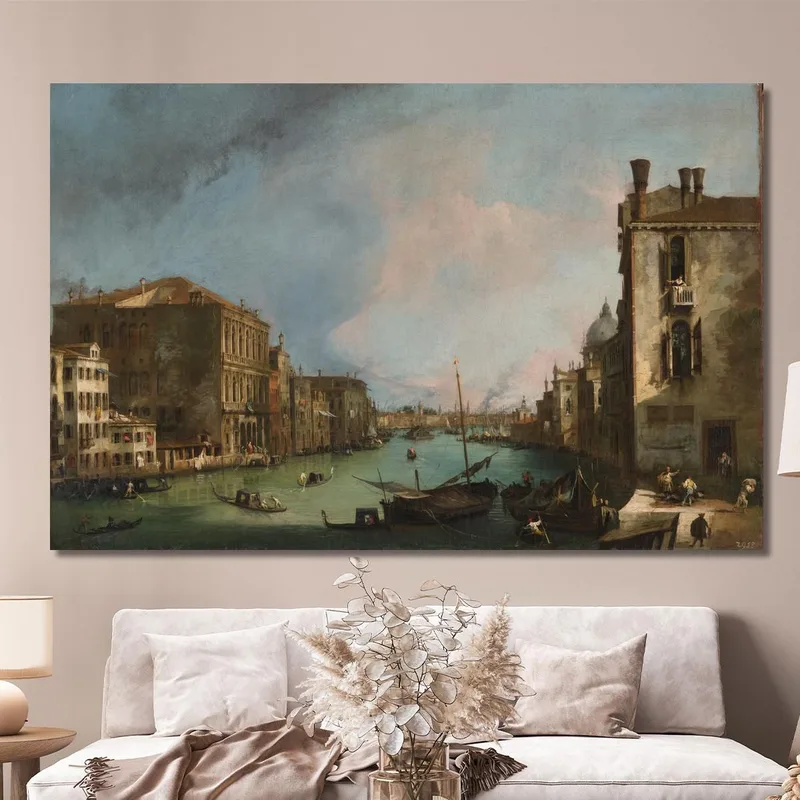 El Gran Canal De Venecia Con El Palazzo Corner Ca Grande Canaletto
