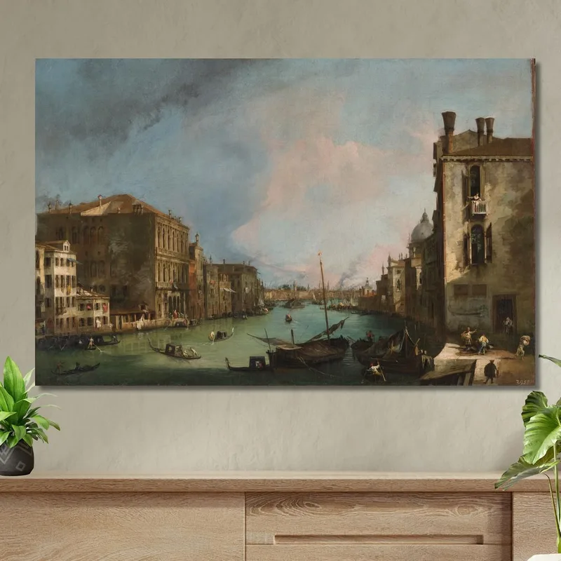 El Gran Canal De Venecia Con El Palazzo Corner Ca Grande Canaletto