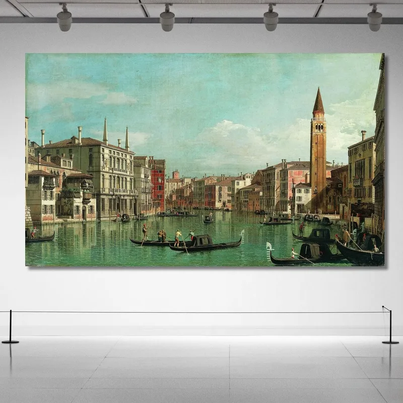 Der Canale Grande In Venedig Blick Nach Südosten Mit Dem Campo Della Carità Auf Der Rechten Seite Canaletto