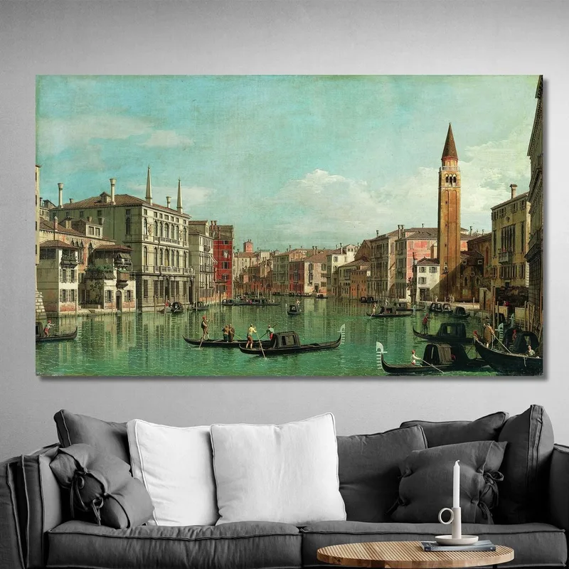 Der Canale Grande In Venedig Blick Nach Südosten Mit Dem Campo Della Carità Auf Der Rechten Seite Canaletto