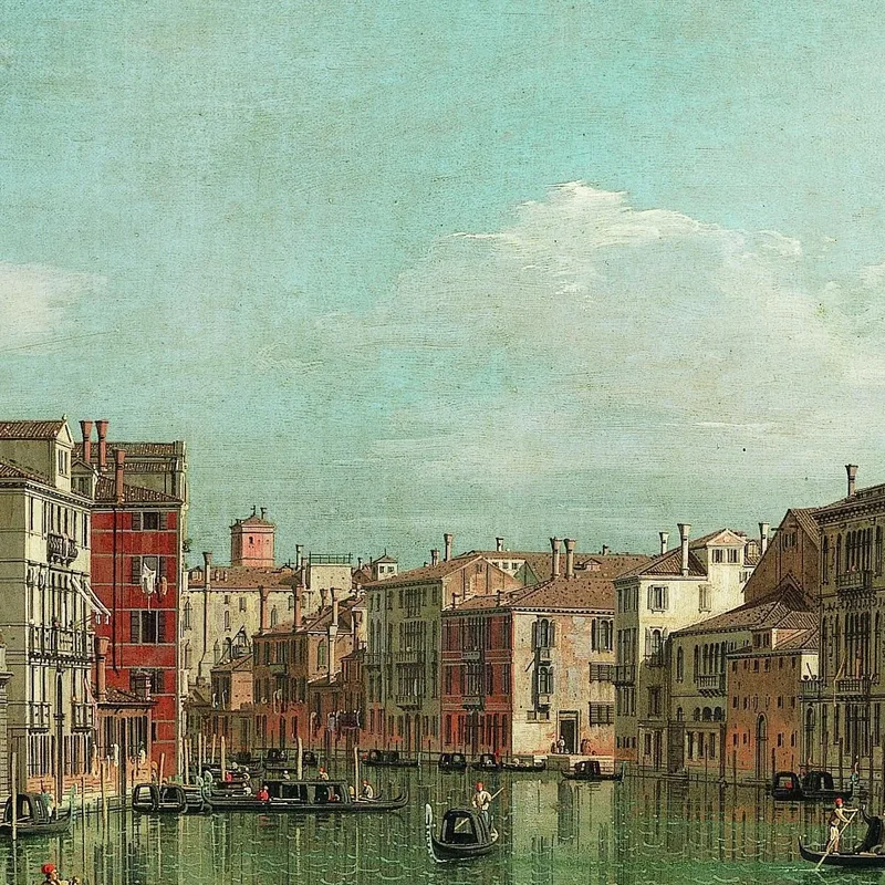 Der Canale Grande In Venedig Blick Nach Südosten Mit Dem Campo Della Carità Auf Der Rechten Seite Canaletto