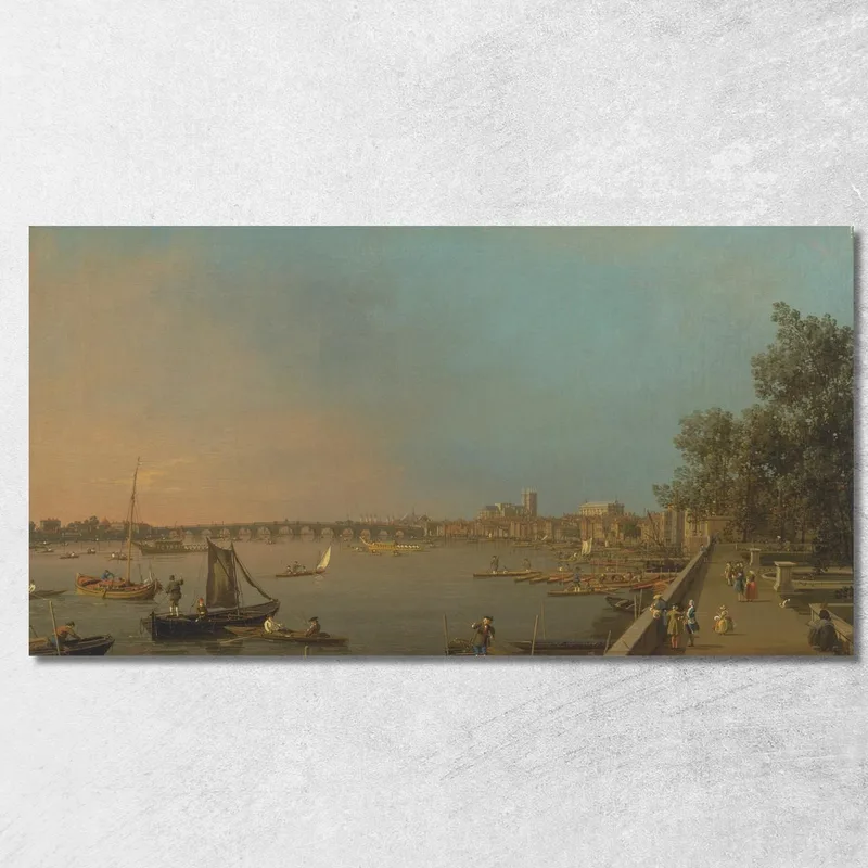 Il Tamigi Dalla Terrazza Della Somerset House Guardando Verso Westminster Canaletto quadro stampa su tela