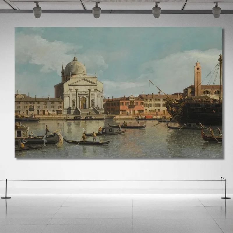 Ein Blick Auf Die Kirchen Redentore Und San Giacomo Canaletto