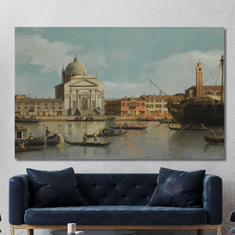 Ein Blick Auf Die Kirchen Redentore Und San Giacomo Canaletto