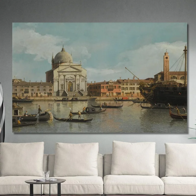 Ein Blick Auf Die Kirchen Redentore Und San Giacomo Canaletto