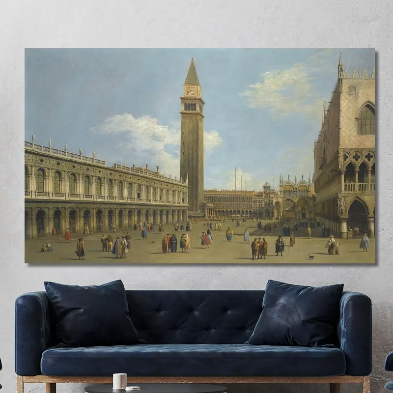 Venedig Ein Blick Auf Die Piazzetta Nach Norden Canaletto