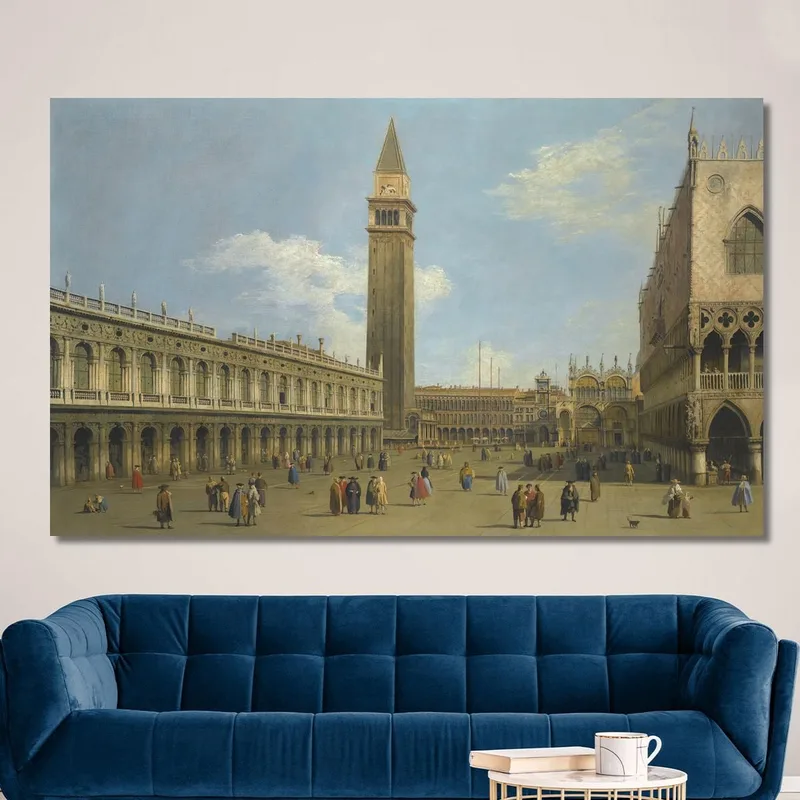 Venedig Ein Blick Auf Die Piazzetta Nach Norden Canaletto