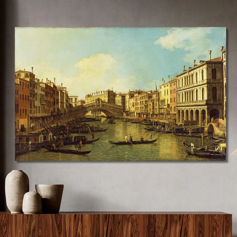 Venezia Il Canal Grande Dal Palazzo Dolfin-Manin Al Ponte Di Rialto Canaletto