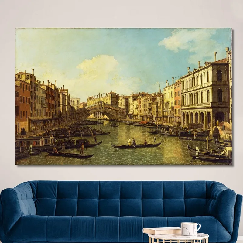 Venezia Il Canal Grande Dal Palazzo Dolfin-Manin Al Ponte Di Rialto Canaletto