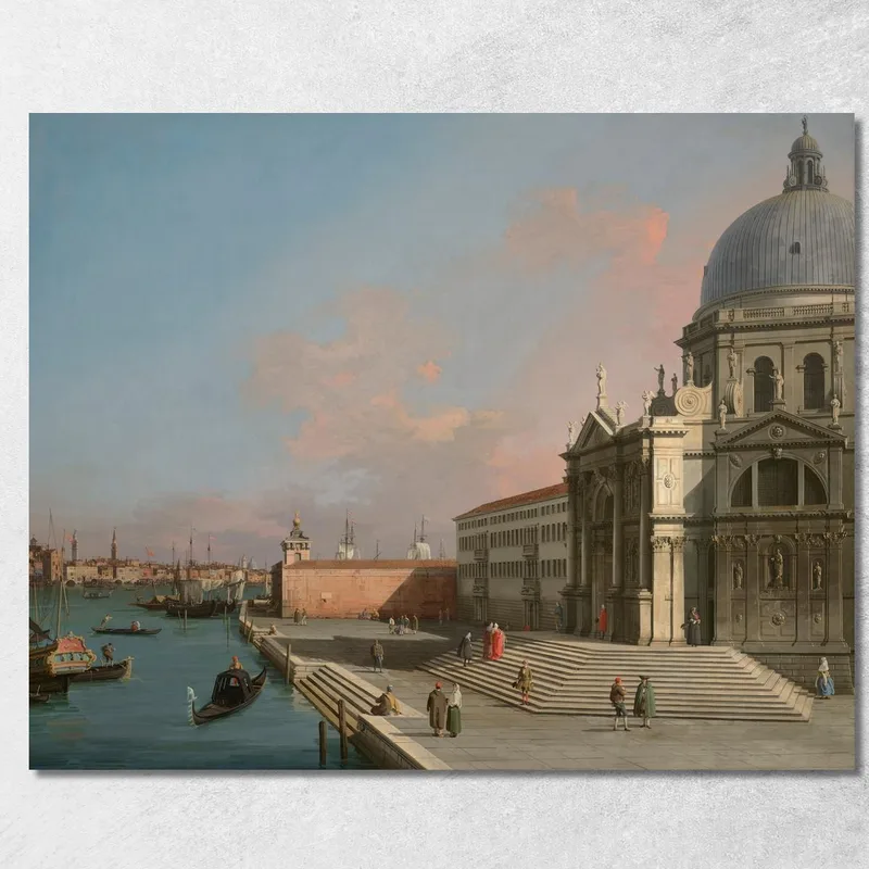 Venezia Il Canal Grande Guardando Ad Est Con Santa Maria Della Salute Canaletto quadro stampa su tela