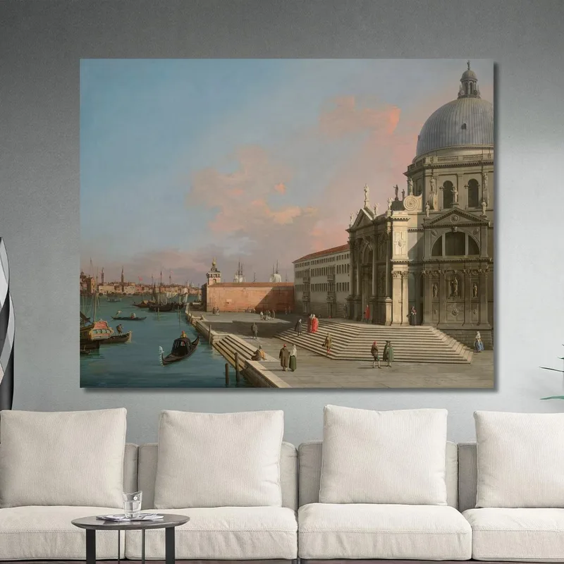Venedig Der Canale Grande Blick Nach Osten Mit Santa Maria Della Salute Canaletto