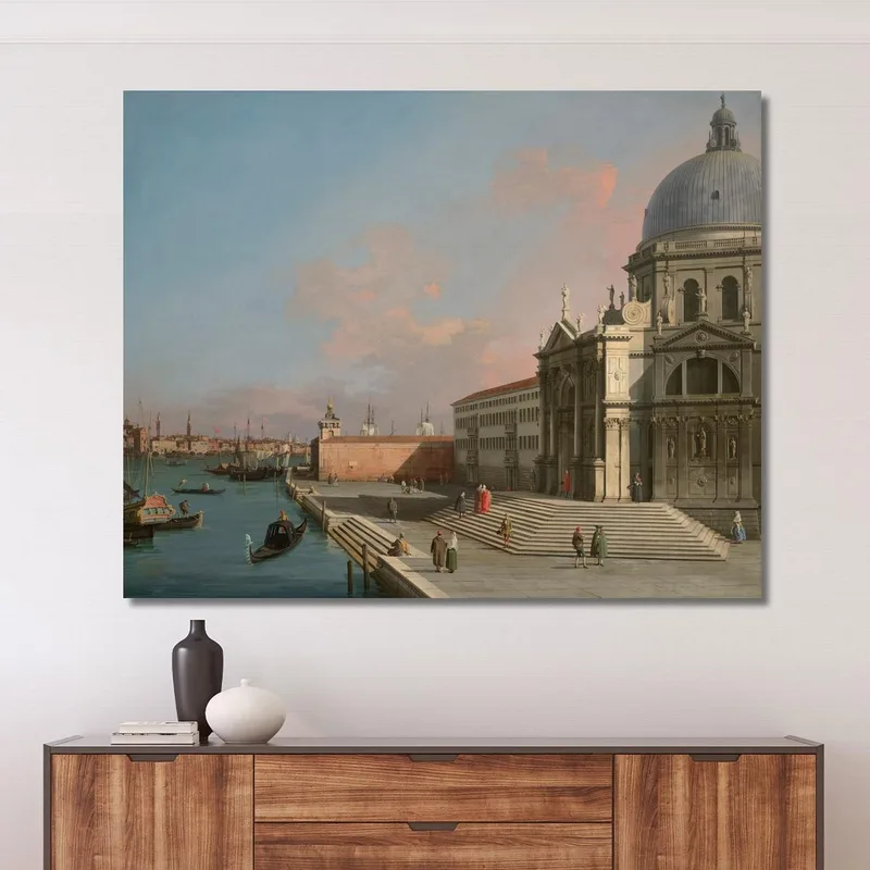 Venedig Der Canale Grande Blick Nach Osten Mit Santa Maria Della Salute Canaletto