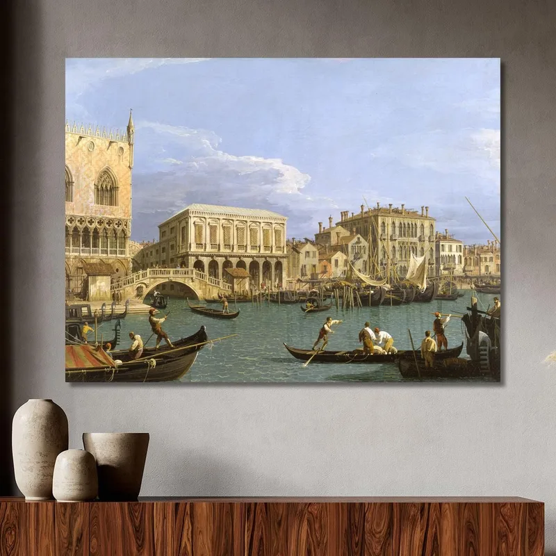 Vista De La Riva Degli Schiavoni Venecia Canaletto