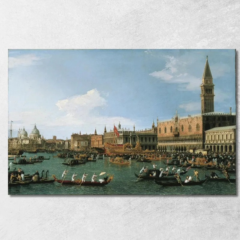 Ritorno Del Bucintoro Nel Giorno Dell'Ascensione Canaletto quadro stampa su tela