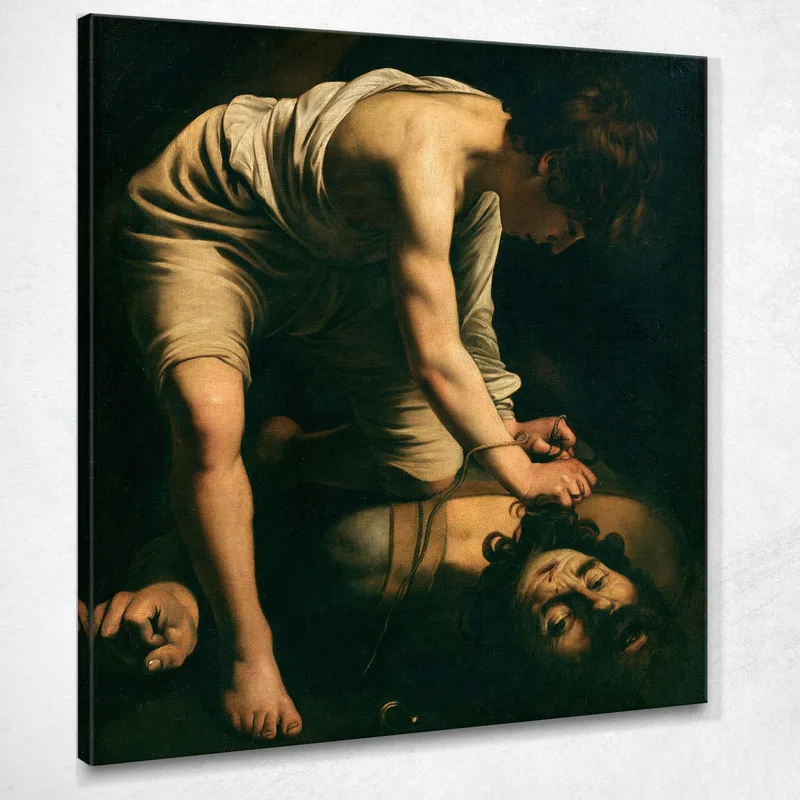 David Und Goliath Caravaggio drucken auf leinwand