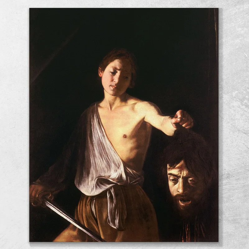David Mit Dem Haupt Goliaths 1610 Caravaggio