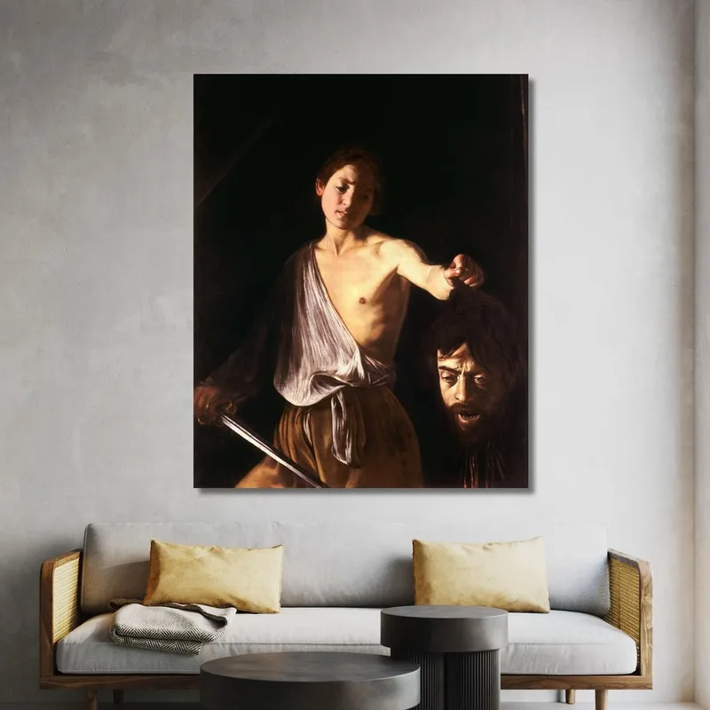 David Mit Dem Haupt Goliaths 1610 Caravaggio