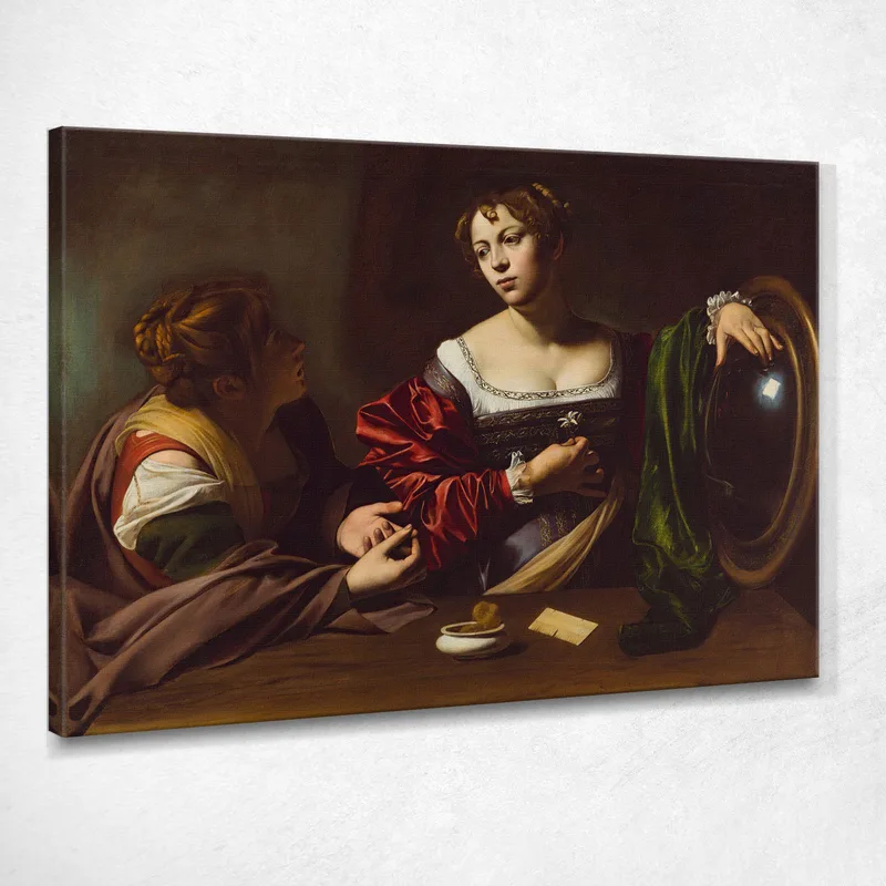 Martha Und Maria Magdalena Caravaggio drucken auf leinwand