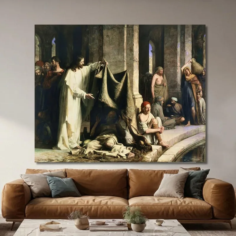 Christus Heilt Am Teich Bethesda Carl Bloch