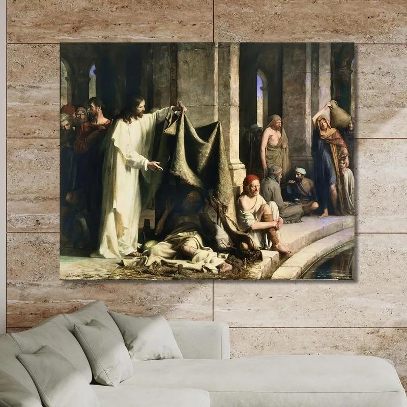 Christus Heilt Am Teich Bethesda Carl Bloch