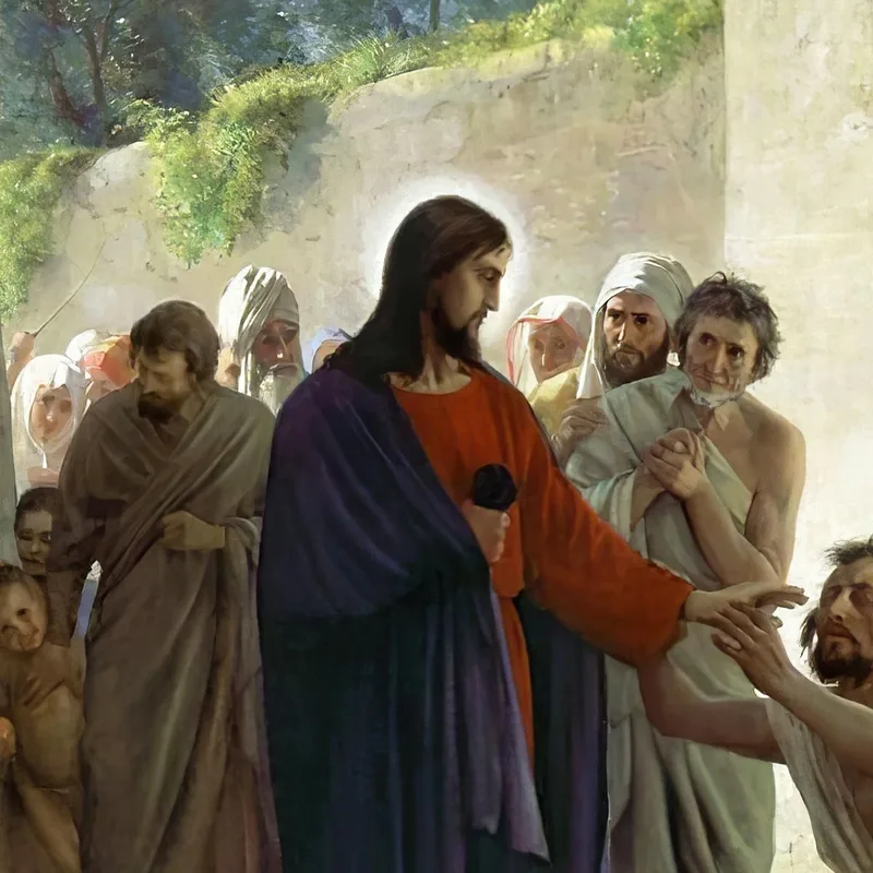 Christ Healing The Blind Man Carl Bloch