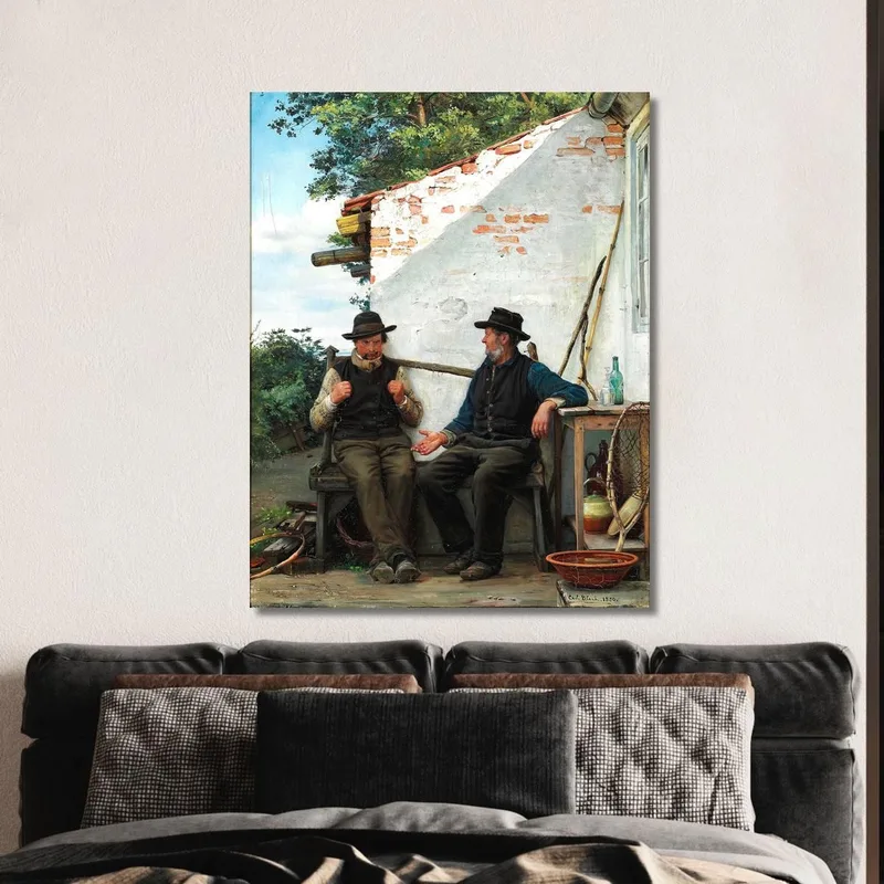 A Conversation Between Two Fishermen Carl Bloch