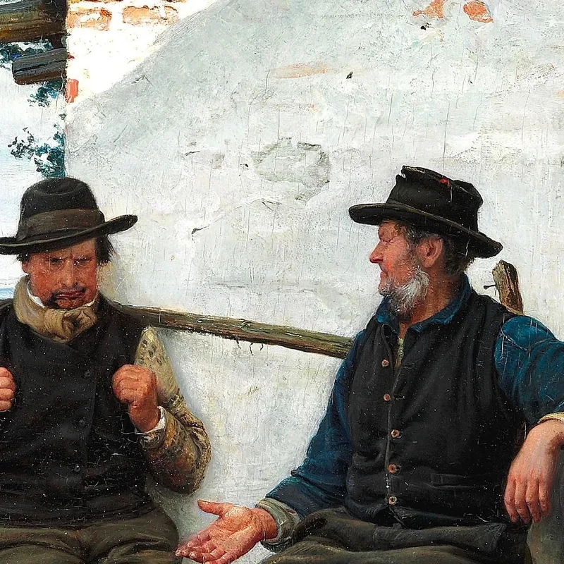 A Conversation Between Two Fishermen Carl Bloch