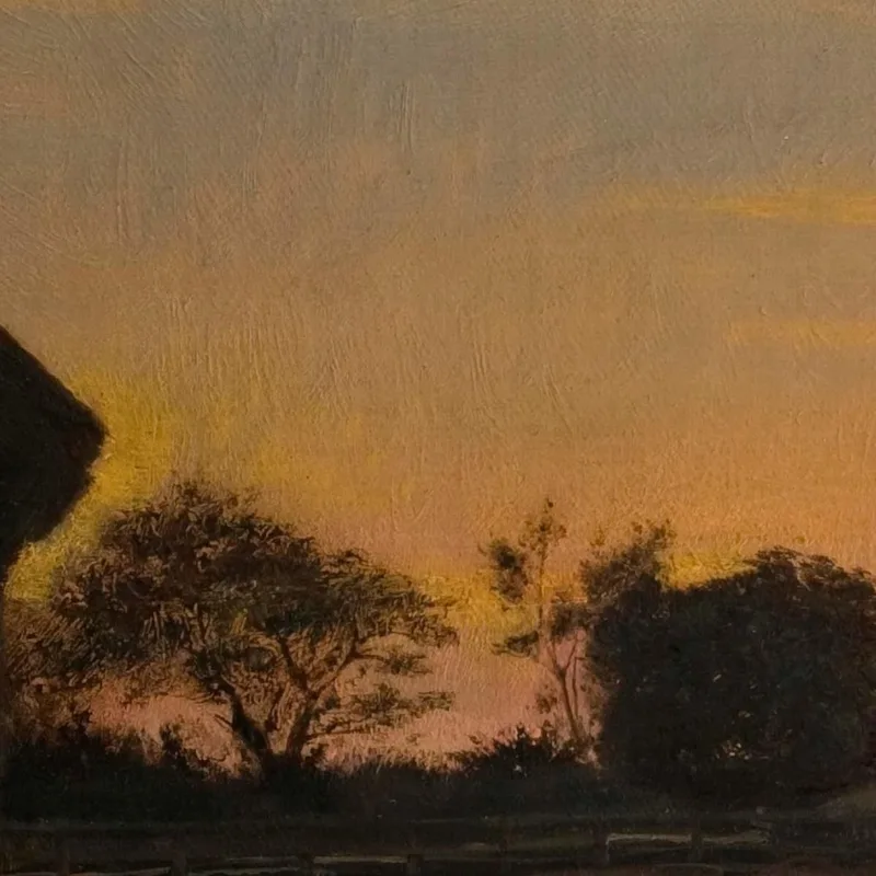 Abendlandschaft Mit Haus Und Garten Am Meer. Ellekilde Carl Bloch