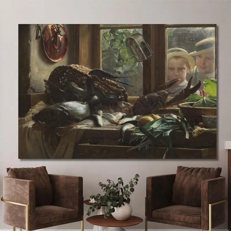 Natura Morta Con Pesce Carl Bloch