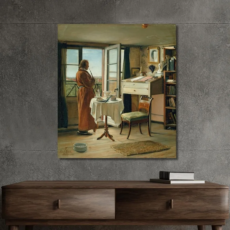 The Actor Kristian Mantzius In His Study Carl Bloch