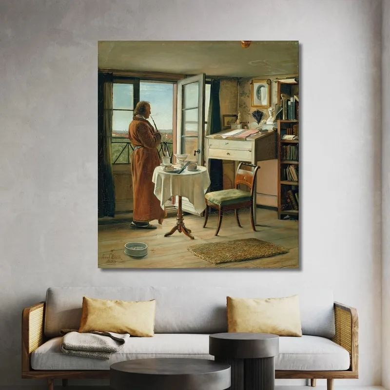 The Actor Kristian Mantzius In His Study Carl Bloch