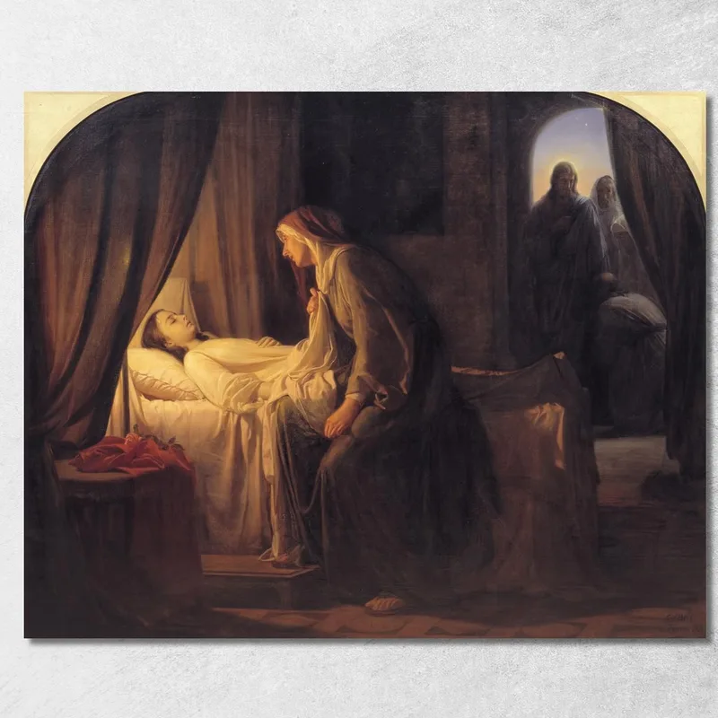 La Figlia Di Giairo Carl Bloch quadro stampa su tela