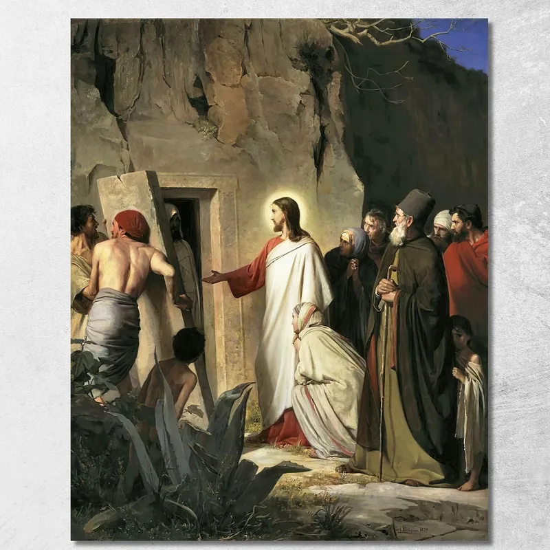 La Resurrezione Di Lazzaro Carl Bloch quadro stampa su tela