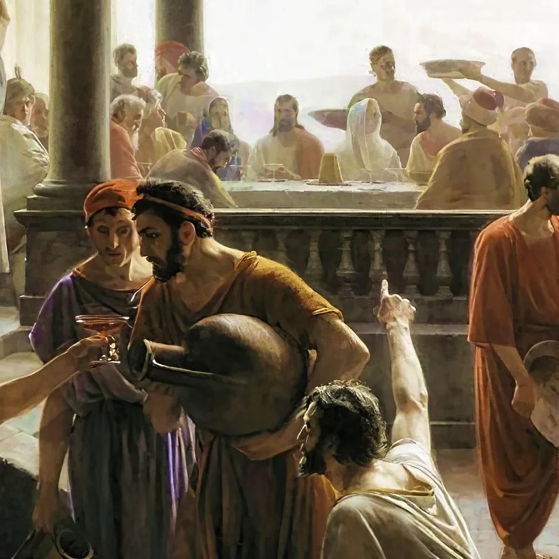 Turning Water To Wine The Wedding At Cana Carl Bloch