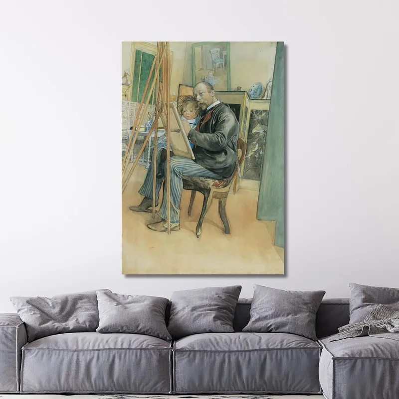 Imagen En El Espejo Con Brita Carl Larsson