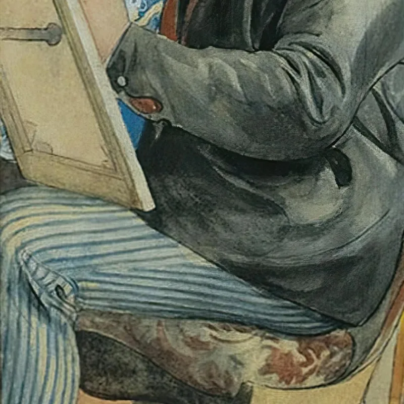 Imagen En El Espejo Con Brita Carl Larsson