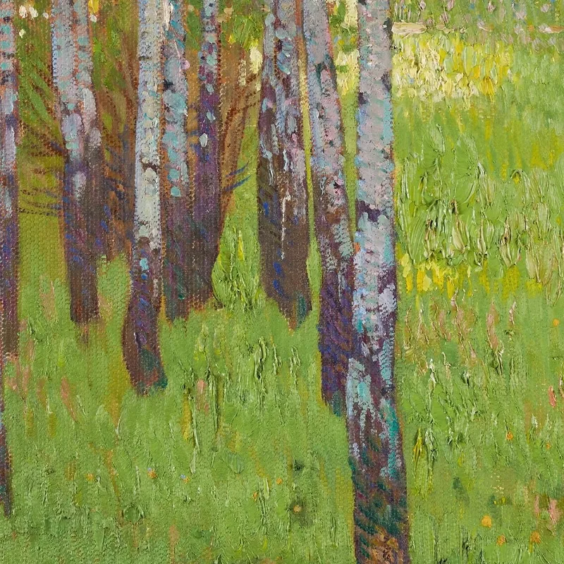 Bosquecillo De Abedules A La Luz Del Atardecer Carl Moll