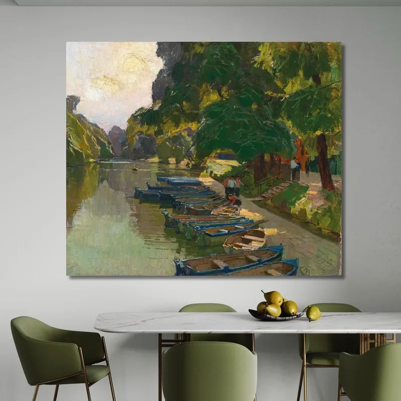 Embarcadère Au Heustadlwasser Prater De Vienne Carl Moll