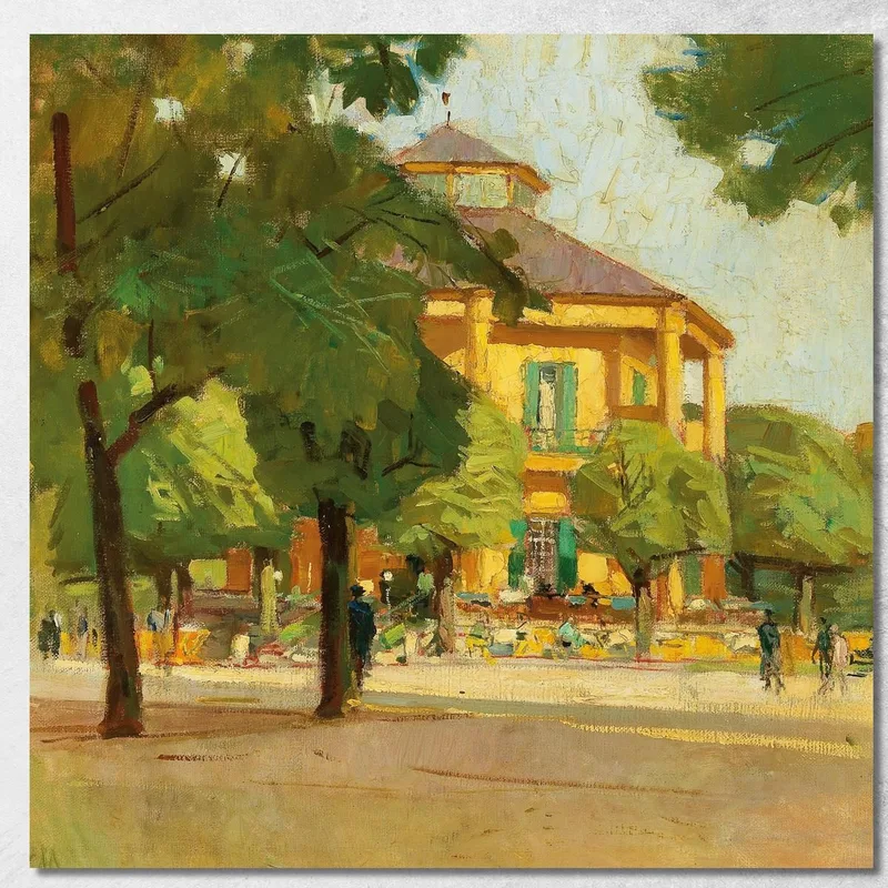 Lusthaus, Prater Di Vienna Carl Moll quadro stampa su tela