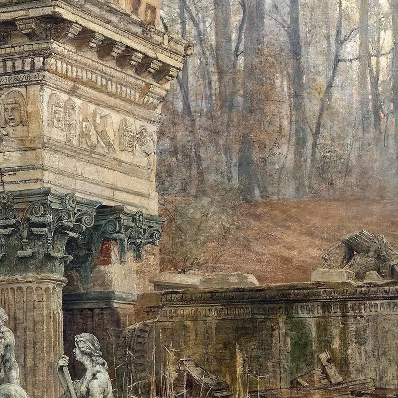 The Roman Ruin In Schönbrunn Carl Moll