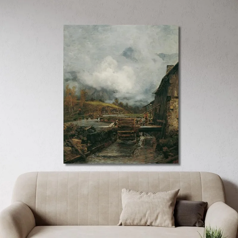 Watermill In Goisern – After Emil Jakob Schindler Carl Moll