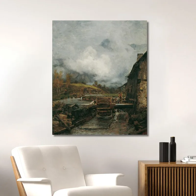 Watermill In Goisern – After Emil Jakob Schindler Carl Moll