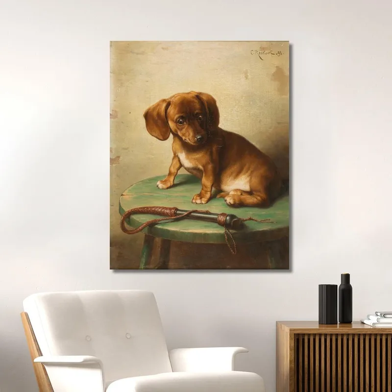 A Dachshund Puppy Carl Reichert